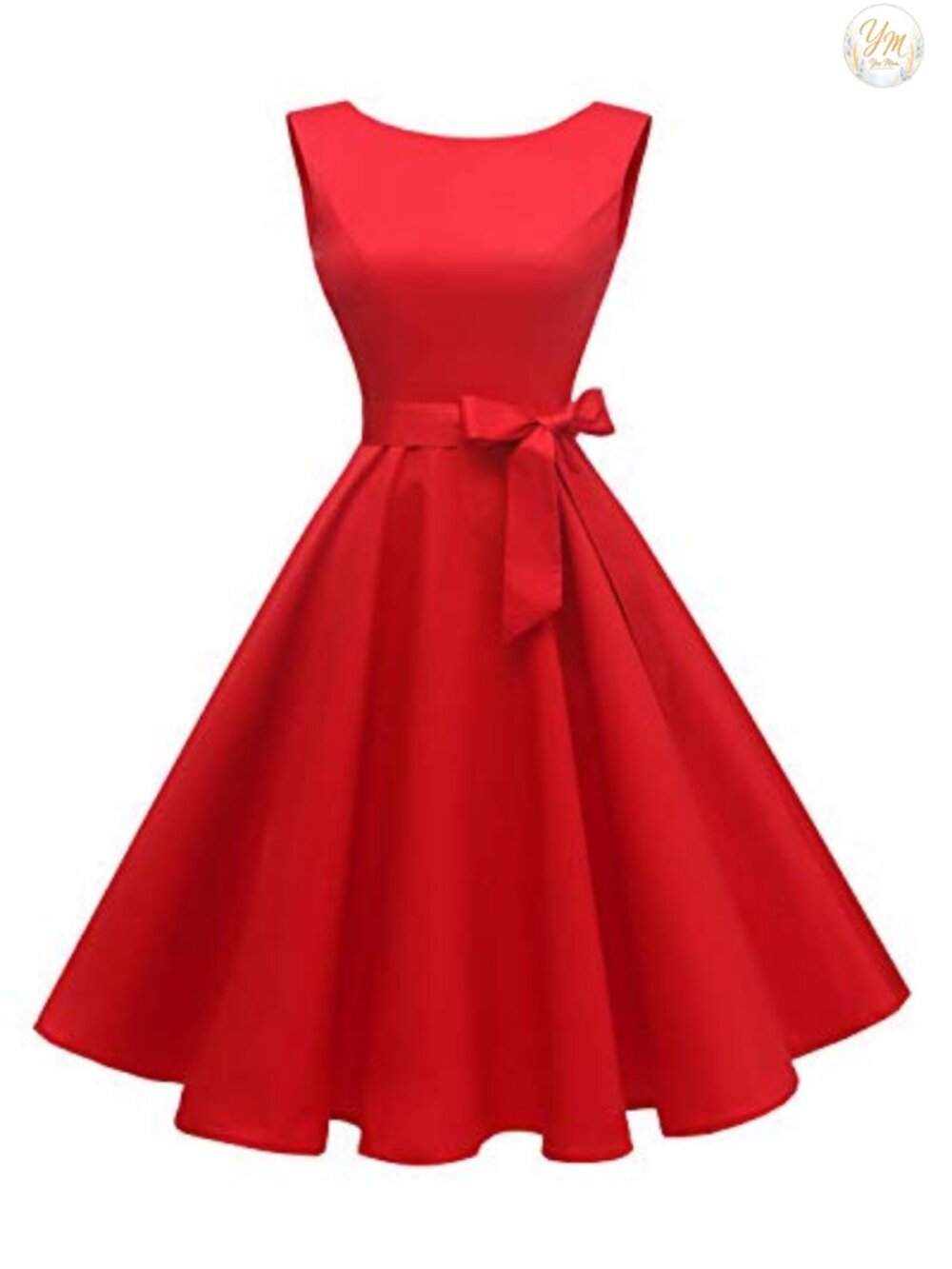 Sleeveless Vintage 1950s Cocktail Dress A-Line Boatneck Retro Party